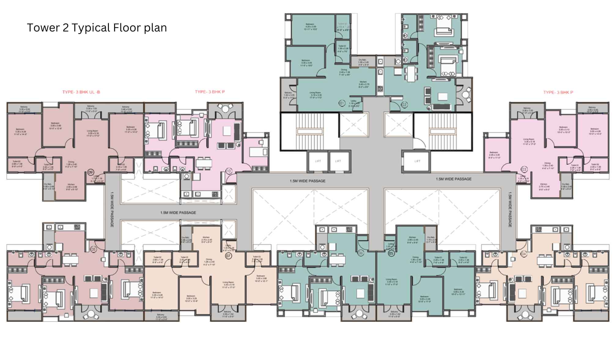 Kohinoor-Viva-Pixel-Tower-2-Typical-Floor-plan